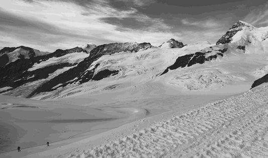 Mountaineers on Jungfraufern, Switzerland